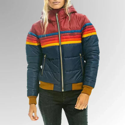 Silamoda™ | Chaqueta acolchada de rayas retro