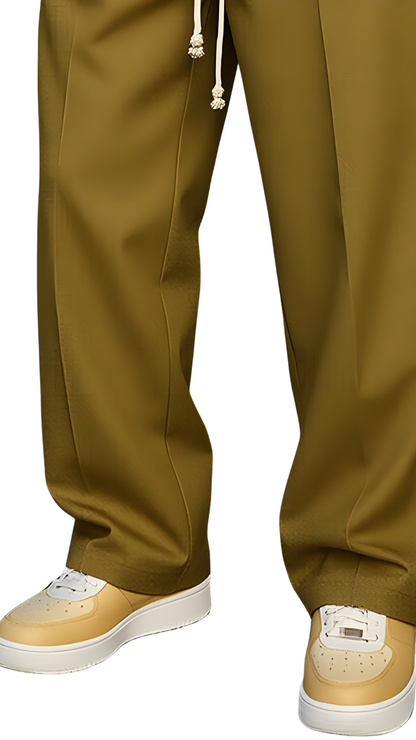 Pantalones con cordón ajustable de estilo urbano y cómodo